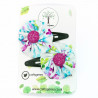White Floral Hair Clips