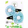 Blue Daisy Hair Clips
