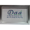 6x4 Framed Cross stitch - Dad (with quote)