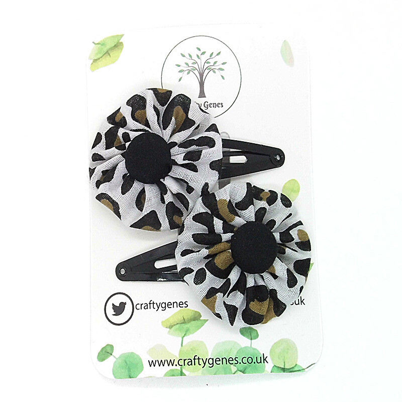 Cheetah Print Hair Clips