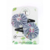 Glow in the Dark - Grey Butterfly Hair Clips