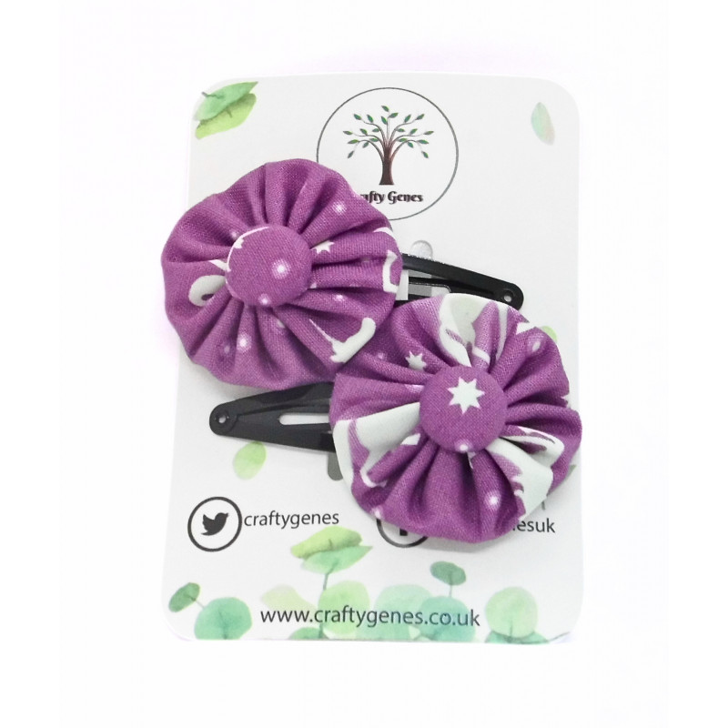 Glow in the Dark - Purple Berry Unicorn Hair Clips