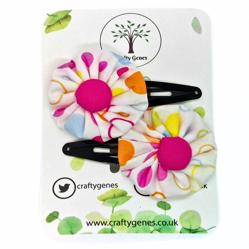 Funky Circle Hair Clips