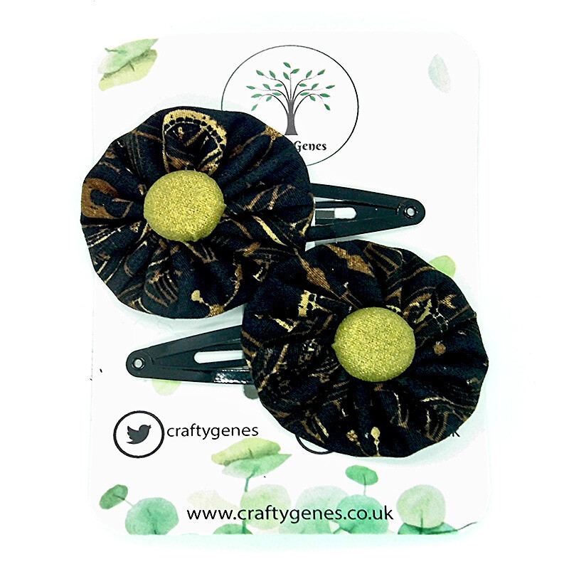 Black & Gold Hair Clips