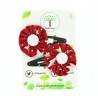 Christmas Hair Clips - Red & White Star