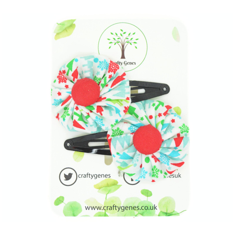 Christmas Hair Clips - Christmas Trees