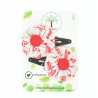 Christmas Hair Clips - White & Red Tree