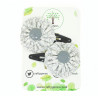 Christmas Hair Clips - White & Silver