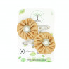 Gold Satin Hair Clips