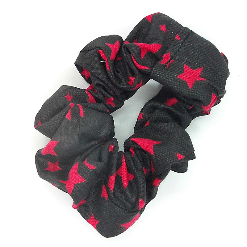 Black and Red Star Scrunchie