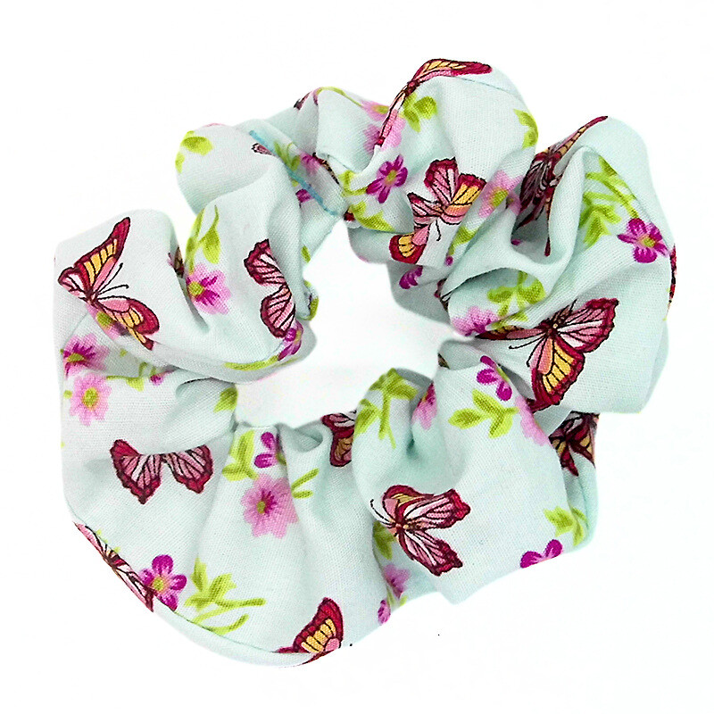 Blue Butterfly Scrunchie