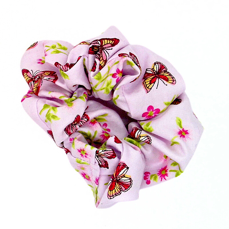 Pink Butterfly Scrunchie