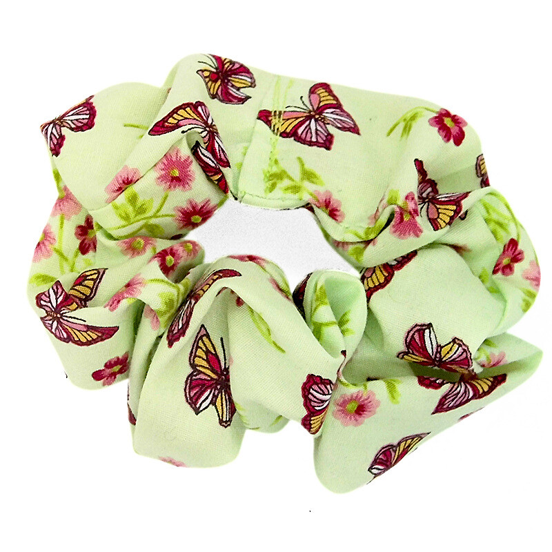 Green Butterfly Scrunchie