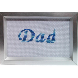 6x4 Framed Cross stitch - Dad
