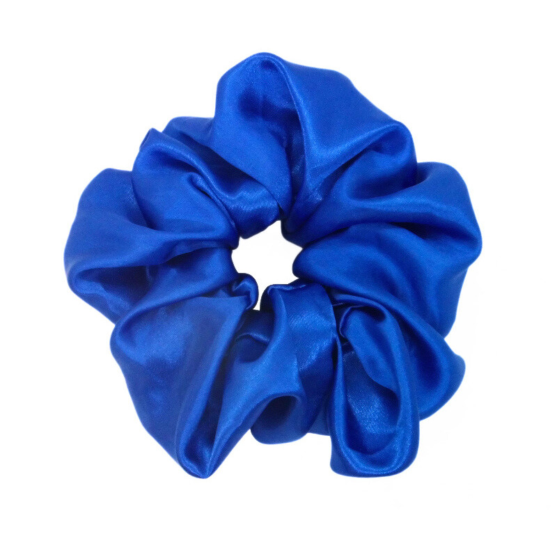 Royal Blue Satin Mega Scrunchie