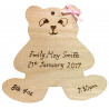 Personalised Birth Bear Plaque - Female