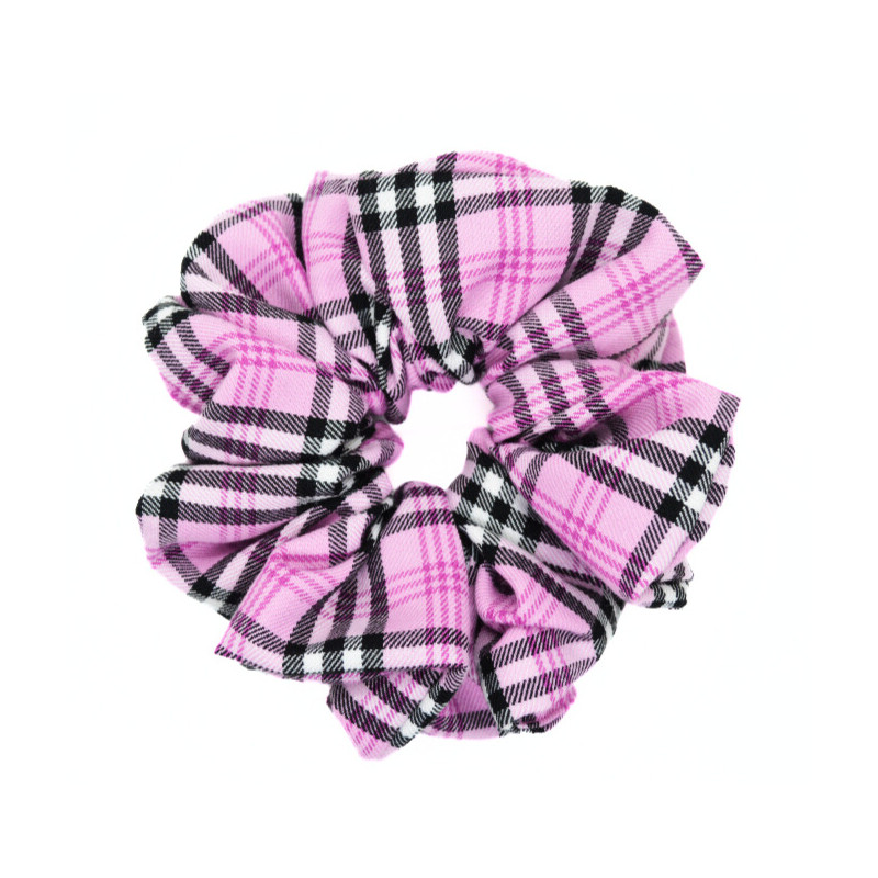Pink Tartan Mega Scrunchie