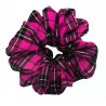 Pink, Black and Gold Tartan Mega Scrunchie