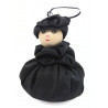 Satin Sweetheart  - Black- Rose