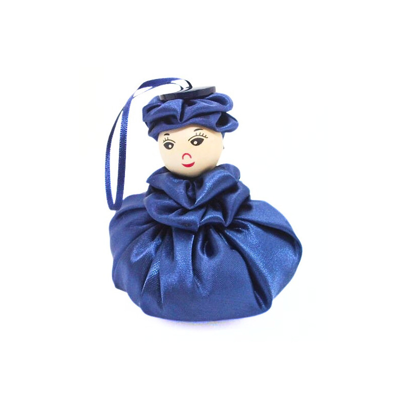 Satin Sweetheart - Navy - Rose