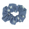 Denim Butterflies Scrunchie
