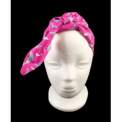 Pink Dolphins Glow in the Dark Self Tie Headband