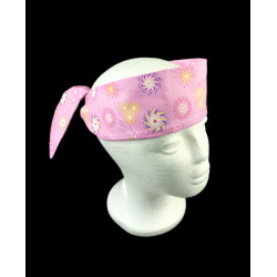 Pink Fireworks Glow in the Dark Self Tie Headband