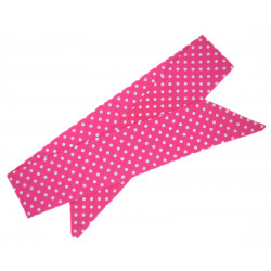 Cerise Polka Dots Self Tie Headband