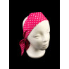 Cerise Polka Dots Self Tie Headband