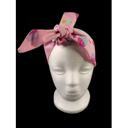 Pink Cupcakes Self Tie Headband