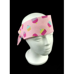 Pink Cupcakes Self Tie Headband
