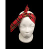 Christmas Red Tartan Self Tie Headband