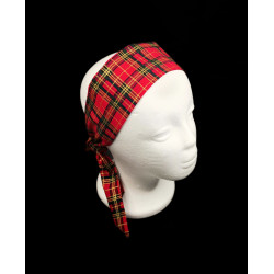 Christmas Red Tartan Self Tie Headband
