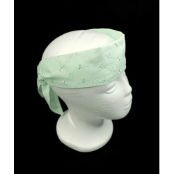 Mint Broderie Anglaise Self Tie Headband