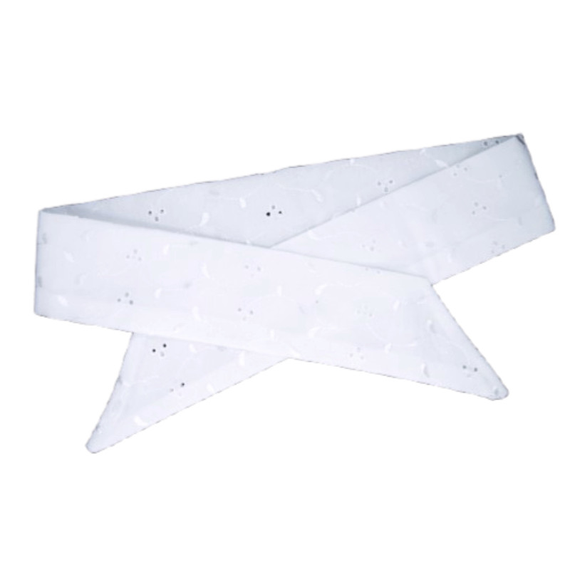 White Broderie Anglaise Self Tie Headband