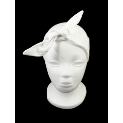 White Broderie Anglaise Self Tie Headband