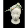Vintage Baby Blue Floral Self Tie Headband