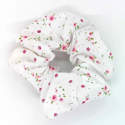 White, Pink Ditsy Floral...