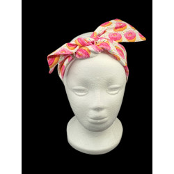 Pink Doughnuts Self Tie Headband