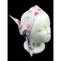 Lilac Cupcakes Self Tie Headband