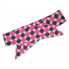 Magenta & Black Spot Self Tie Headband