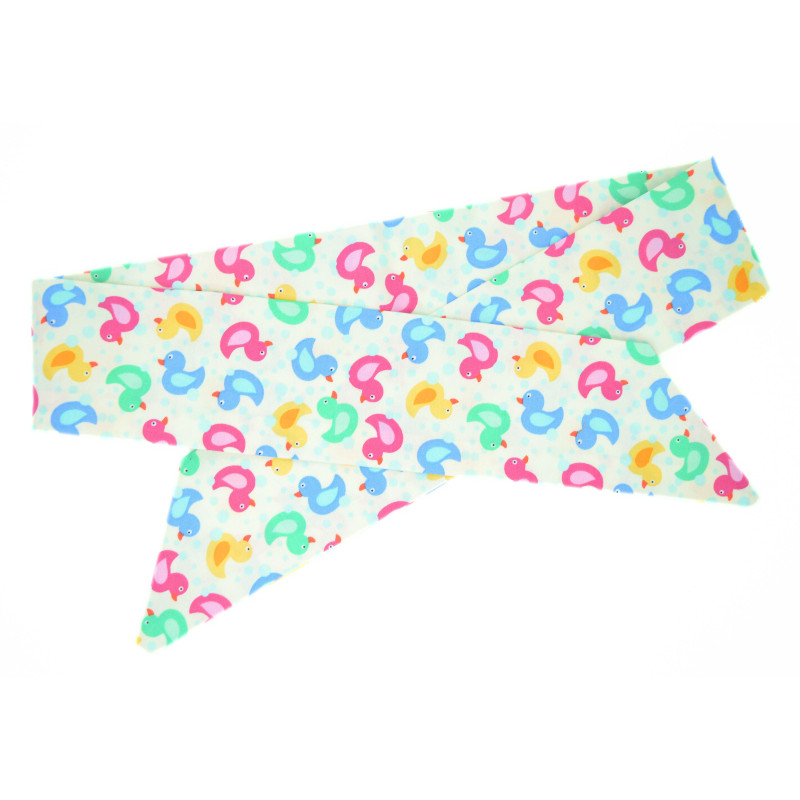 Cream Rubber Ducks Self Tie Headband