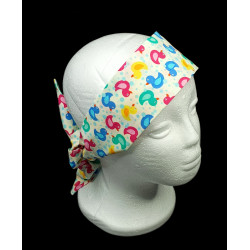 Cream Rubber Ducks Self Tie Headband