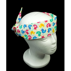 Cream Rubber Ducks Self Tie Headband
