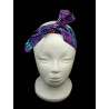 Purple Batik Self Tie Headband