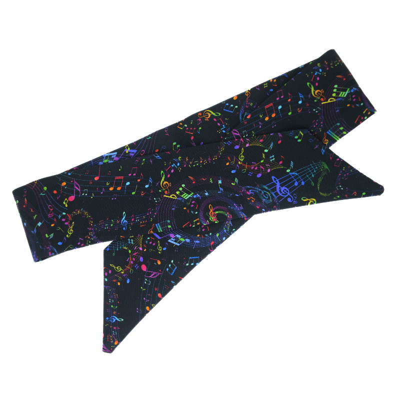 Black Rainbow Music Self Tie Headband