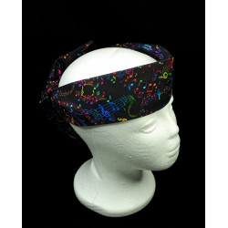 Black Rainbow Music Self Tie Headband