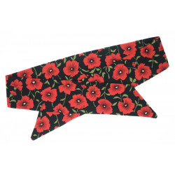 Black Poppy Self Tie Headband