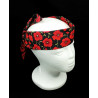 Black Poppy Self Tie Headband