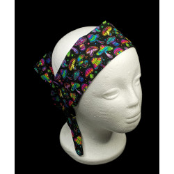Rainbow Mushrooms Self Tie Headband